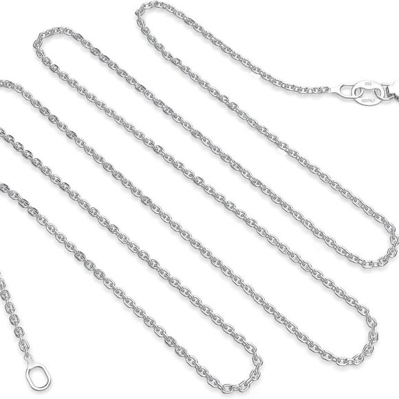 Jewelry - Sterling Silver Necklace Women Cable Chain 18in-30in Italian Jewelry